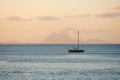 Sailboat on the Pacific Ocean Royalty Free Stock Photo