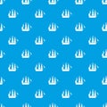 Sailboat pattern vector seamless blue