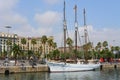 Sailboat in Port Velle Barcelona
