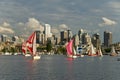 Sailboat race in Seattle Royalty Free Stock Photo