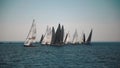 Yachts sailing regatta