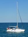 Sailboat on Lake Michigan in Kenosha, Wisconsin Royalty Free Stock Photo