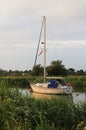 Sailboat at river frome, wareham Royalty Free Stock Photo