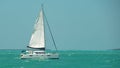 Sailboat or Sail yacht. Private cruise tour. Summer vacations on ocean or Gulf of Mexico Florida.
