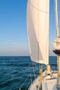 Sailboat sailing on Wadden Sea, Netherlands Royalty Free Stock Photo