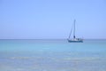 Sailboat in the sea Royalty Free Stock Photo