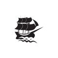 sailboat in the sea icon. Element of ship illustration. Premium quality graphic design icon. Signs and symbols collection icon for Royalty Free Stock Photo