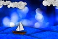 Sailboat, sea illustration Royalty Free Stock Photo