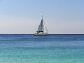 A sailboat on the sea