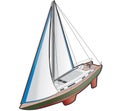 Sailboat Ship Icon. Design Elements 41k Royalty Free Stock Photo