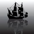 Sailboat silhouette Royalty Free Stock Photo