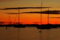 Sailboat Silhouettes at Sunset