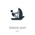 Sailboat sport icon vector. Trendy flat sailboat sport icon from sport collection isolated on white background. Vector Royalty Free Stock Photo