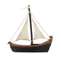 Sailboat statuette figure isolated