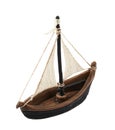 Sailboat statuette figure isolated