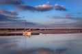 Sailboat in the Sun at Burnham Overy Royalty Free Stock Photo