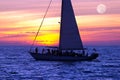 Sailboat Sunset Royalty Free Stock Photo