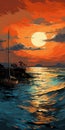 Sailboat At Sunset: A Captivating Optical Illusion Painting