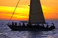 Sailboat Sunset Party People Royalty Free Stock Photo