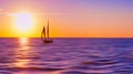 Sailboat at sunset Royalty Free Stock Photo