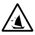 Sailboat Symbol Sign,Vector Illustration, Isolate On White Background Label. EPS10