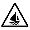 Sailboat Symbol Sign,Vector Illustration, Isolate On White Background Label. EPS10