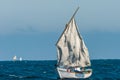 Sailboat torn sails peruvian coast Piura Peru