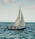 Sailboat trip on sea