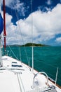 Sailboat on Tropical Reef Royalty Free Stock Photo