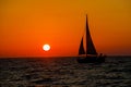 Sailboat under full sail Royalty Free Stock Photo