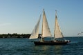 Sailboat under full sail Royalty Free Stock Photo