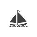 Sailboat vector icon