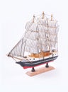 A sailboat vintage model on white background Royalty Free Stock Photo