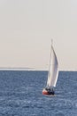 Sailboat Voltaire heading into Buzzards Bay Royalty Free Stock Photo