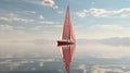 A sailboat on the water Royalty Free Stock Photo