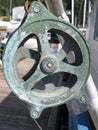 Sailboat winch, rope holder Royalty Free Stock Photo