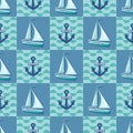Sailboat. Yacht, anchor. Marine background. Yacht club. Sailboat side view. Luxury yacht racing Royalty Free Stock Photo