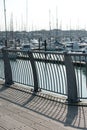 Sailboat yachts in a marina