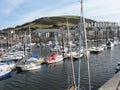 Sailboats in Aberystwyth marina Wales Royalty Free Stock Photo