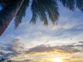 Beautiful sunset in Boracay Philippines