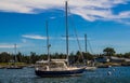 Sailboats at Anchor Royalty Free Stock Photo