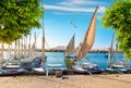 The sailboats in Aswan