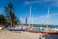 Sailboats on the beach Royalty Free Stock Photo