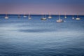 Sailboats in Cascais and Estoril coast. Portugal Royalty Free Stock Photo