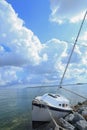 Sailboats damaged, destroyed, and washed ashore by Hurricane Irma