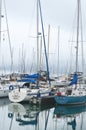 Sailboats Docked Lake Michigan, Kenosha, Wisconsin Royalty Free Stock Photo