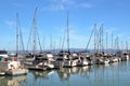 San Francisco, California -9/19/2017 - sailboats docked at a marina in San Francisco Bay area