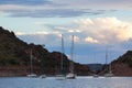 Sailboats on Gariep Dam Royalty Free Stock Photo