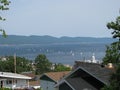 Sailboats in Gaspe, Quebec. Royalty Free Stock Photo