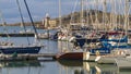 Sailboats in the harbor of Howth near Dublin Royalty Free Stock Photo